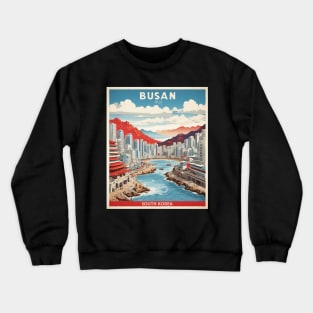 Busan South Korea Travel Tourism Retro Vintage Crewneck Sweatshirt